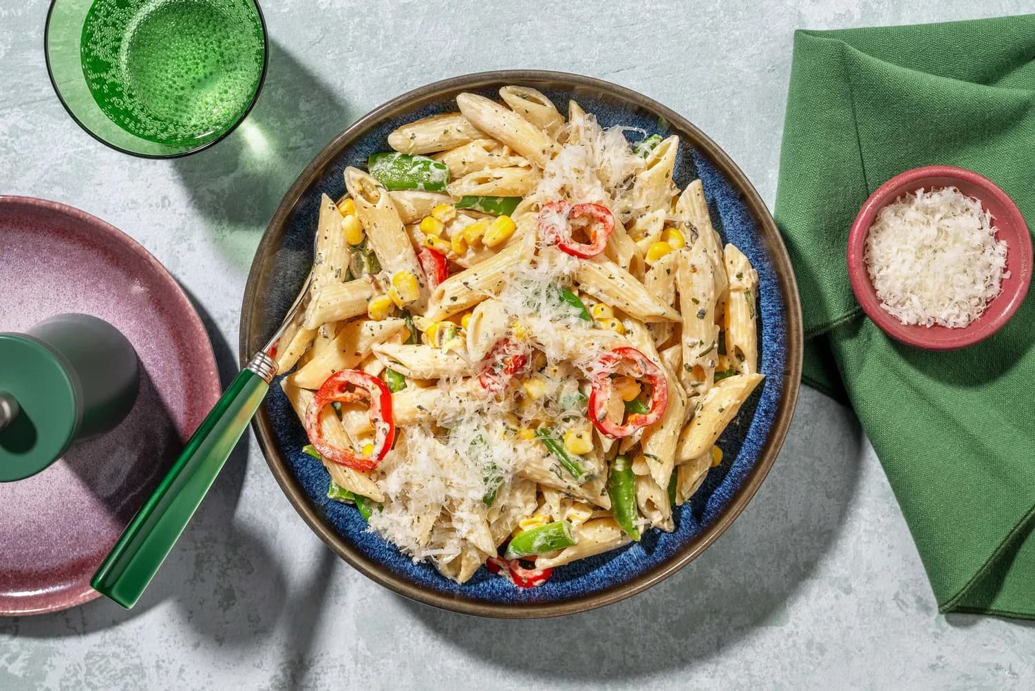Creamy Snow Pea Pasta Primavera