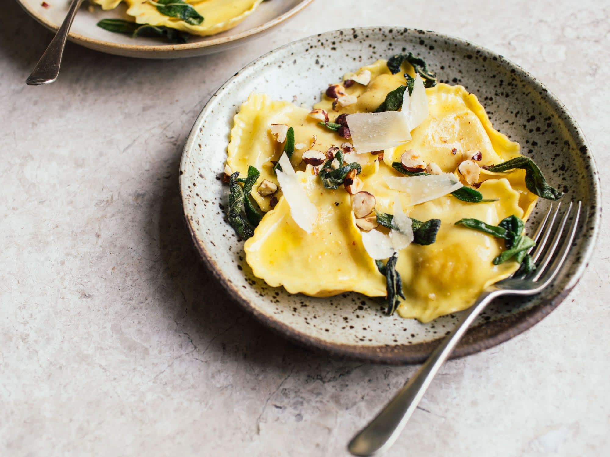 Pumpkin Ravioli With Sage Butter Sauce