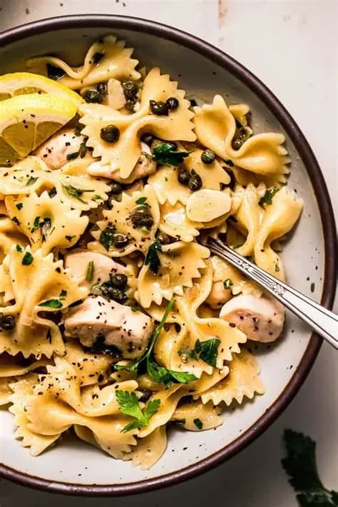 The Pampered Chef's Chicken Piccata Pasta